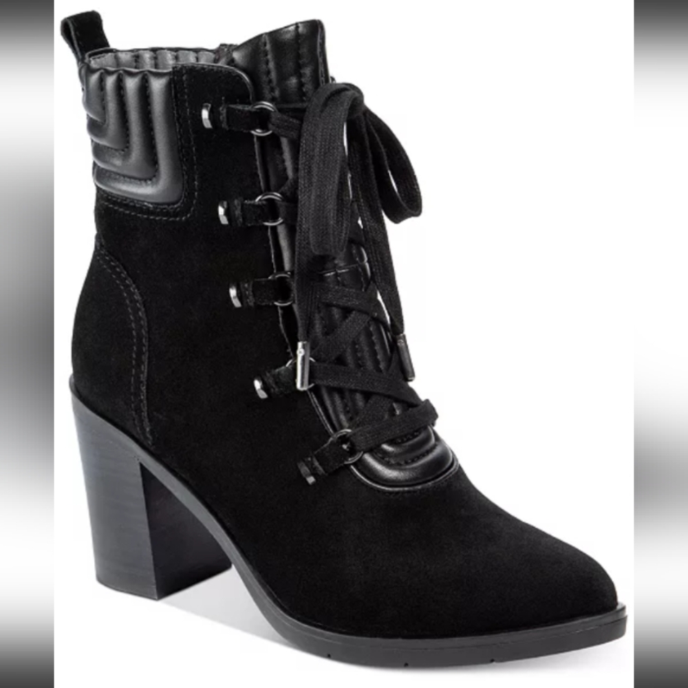 NWT.Lucca Lane Womens Radlie Leather Closed Toe Ankle Boots, Black, Size 8M